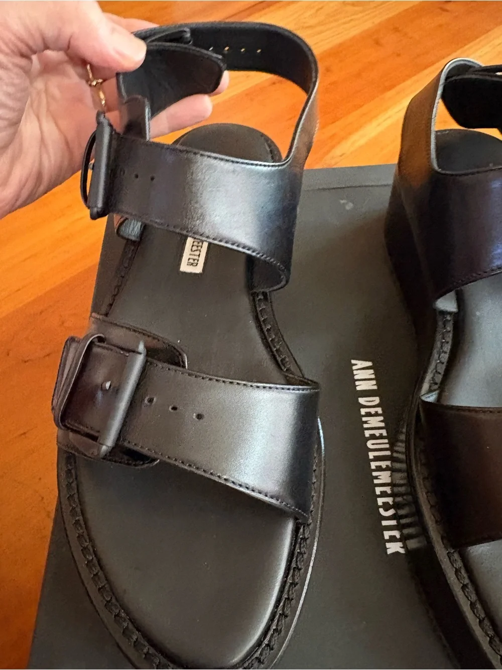 ANN DEMEULEMEESTER Platform Sandals Size 38